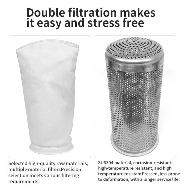Commercial Stainless Steel Water Filter Industrial Bag Type Heat Resistant