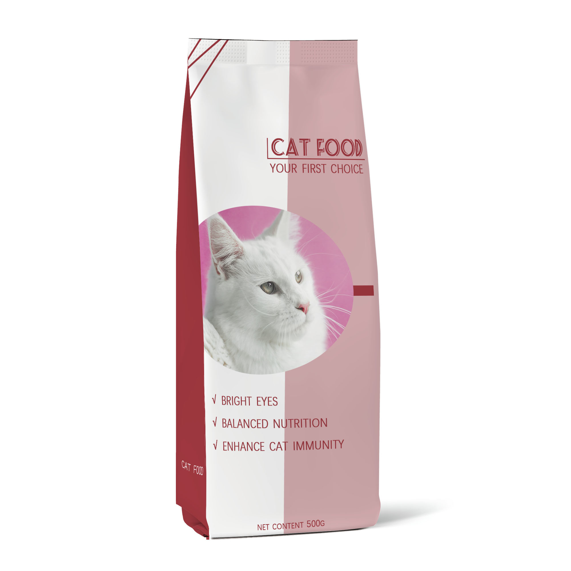 Dog Cat Treat Aluminum Foil PET Food Packaging Bag Flat Bottom