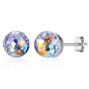 China 0.6X0.6cm 0.9 Gram Sterling Silver Jewelry Earrings Birthstone Ball Stud Earring SGS on sale