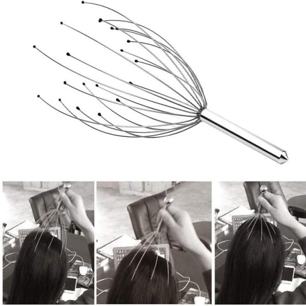 Portable Handheld Head Scalp Massager Metal Head Scratcher Massager For Stress Relief