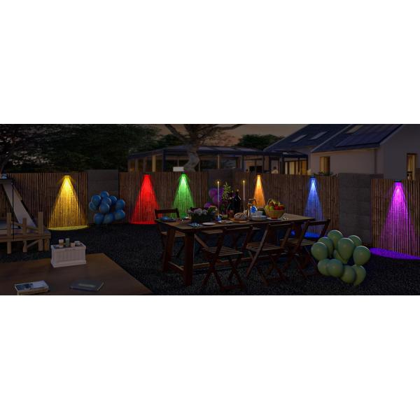 50 Lumen Outdoor Fence Solar Lights IP65 RGB Color LED Lights 12 Modes
