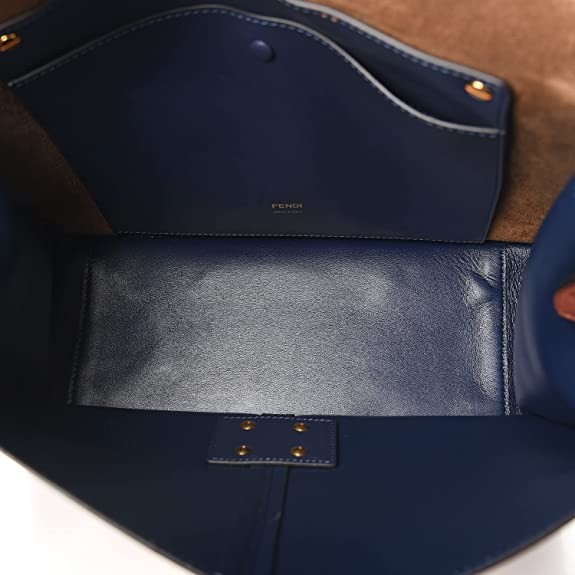 Fendi Kan U Rust Calfskin Leather Large Shoulder Bag 8BT314