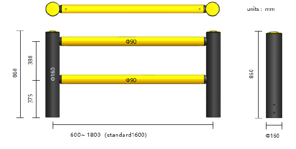 MD-2 Safety Barrier Warehouse flexible anti-collision system   FS-2023A 