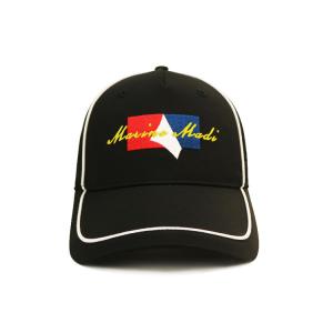 Quality OEM Metal Buckle 6 Panel Baseball Cap Embroidery Logo Curve Brim Custom Twill Cotton Black wholesale