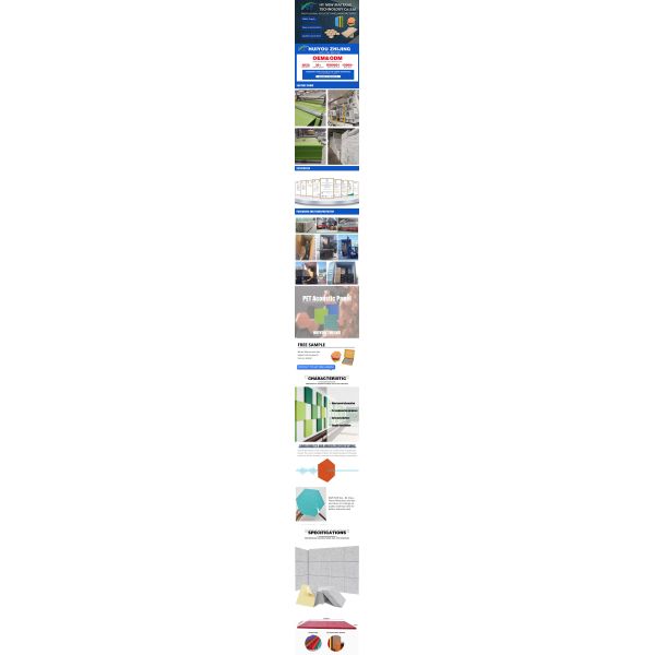 Modern PET Acoustic Panels Eco Friendly For Living Room Decor