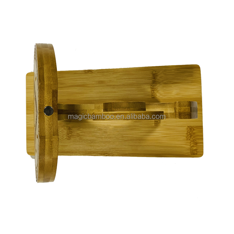 Bamboo Wood Kitchen Soldier Shield Shape Knife Holder Knife Block Holds 6 Knives