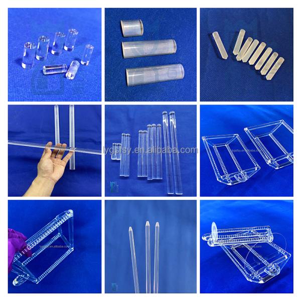 Custom High Light Transmittance High Purity Full Transparent Slotted Quartz Rod Quartz Boat
