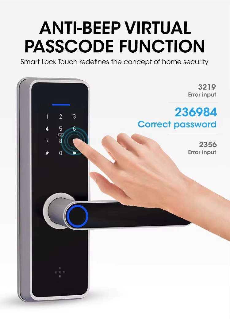 TTlock Smart Wifi Door Lock Zinc alloy Card Entry Door Lock