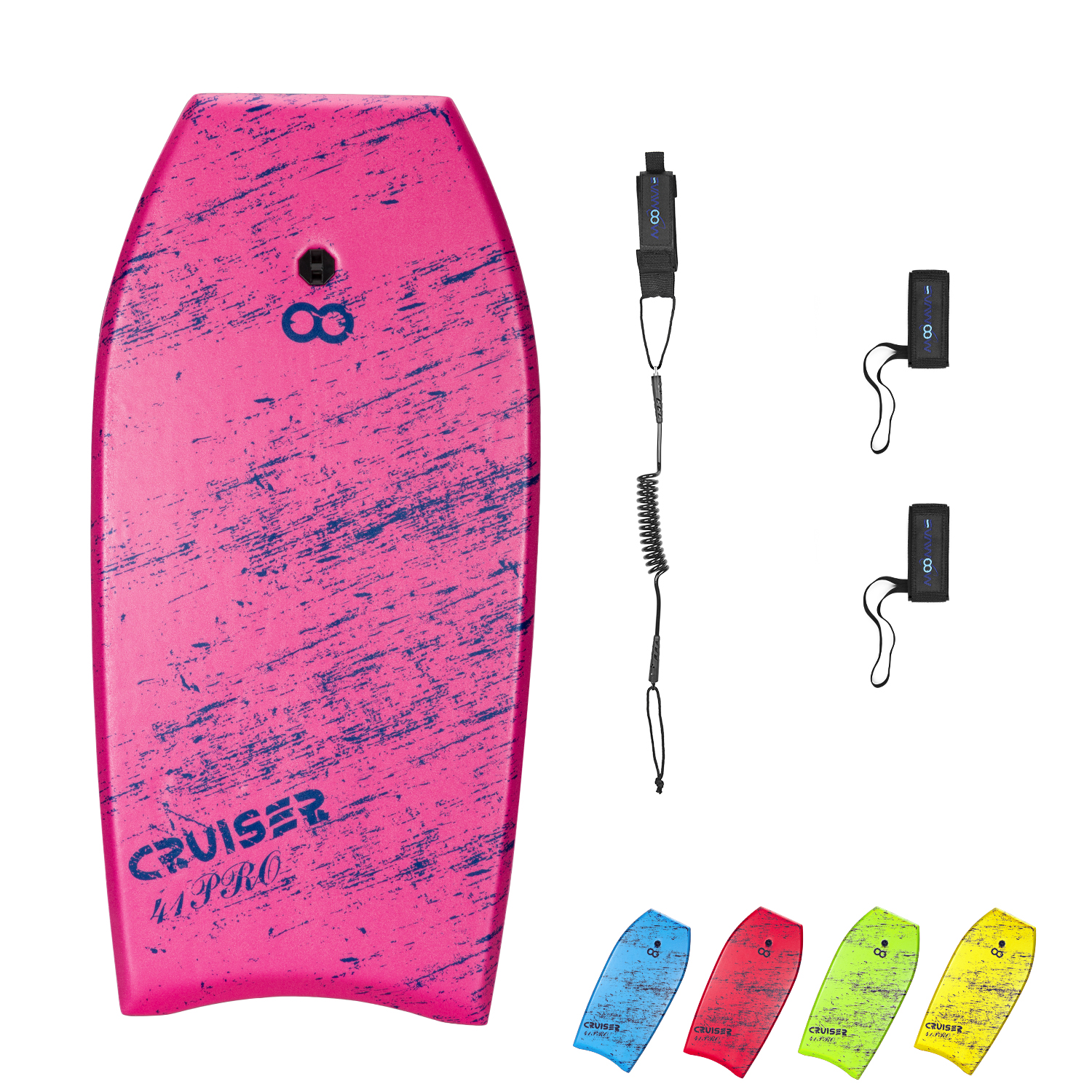 XPE 41inch Bodyboards for Adults Swim Surfboard 1.96 Inch Thickness and Leash Included