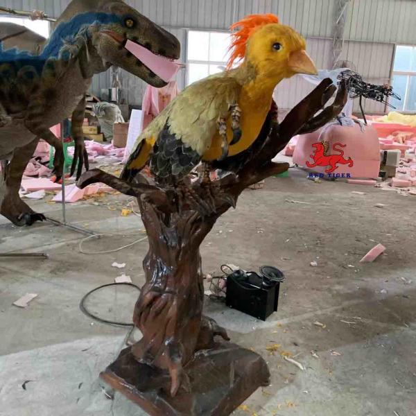 Walking Animatronic Dinosaur Theme Park Confuciusornis Statue