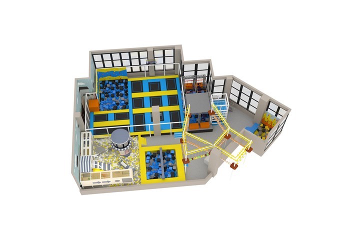 Quality Gymnastic Outdoor Trampoline Park Playground Jumping Zone Trapeze wholesale