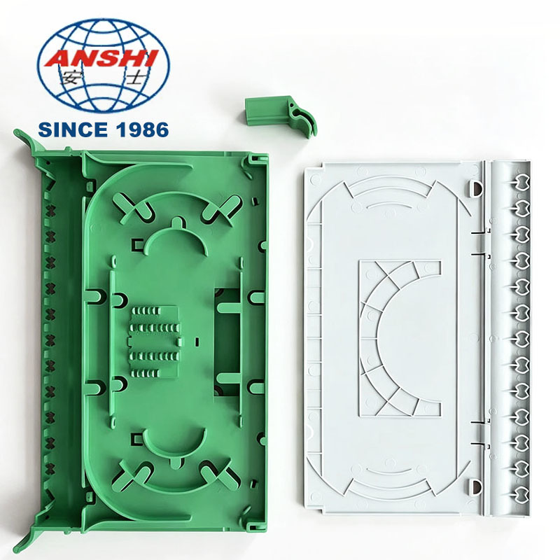 Factory Wholesale 12 Core 24 Core Fiber Direct Splice Tray Eco-Friendly ABS Telecom V3.0 ODF Integrated Fiber Splice Tray
