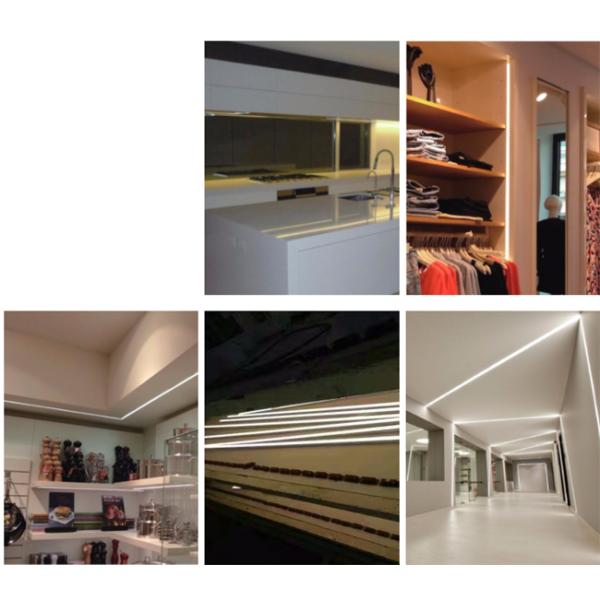 U Shape Anodized SMD LED Aluminum Profile For Wall Mounted Linear Lamps