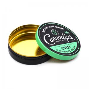 China 0.23MM Round Metal Container Small Tins with Lids 2 Pieces Mint Tin Box Manufacturer on sale
