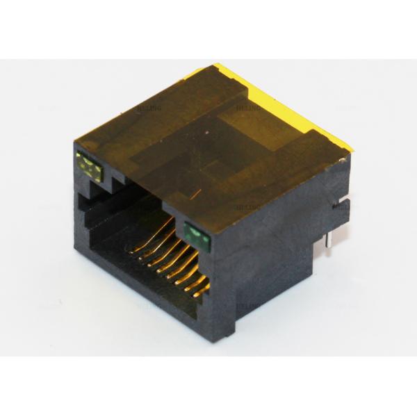 8P8C Shielded Modular Jack Thru - Hole R / A With LED For Network Router
