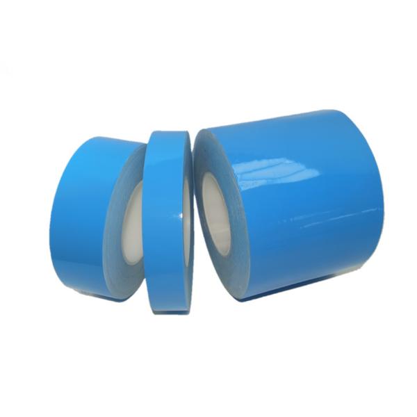 Blue PE Film Fiberglass Adhesive Tape Double Side Thermal Insulation
