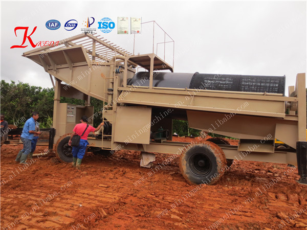 Gold Washer Machine 10-75 Tph Rotary Trommel Screen Mineral Separation Machine