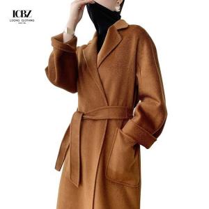 Quality Plus Size Autumn Winter Wool Woolen Long Cardigan Jacket Woman Crop Jacket Ladies Overcoat wholesale
