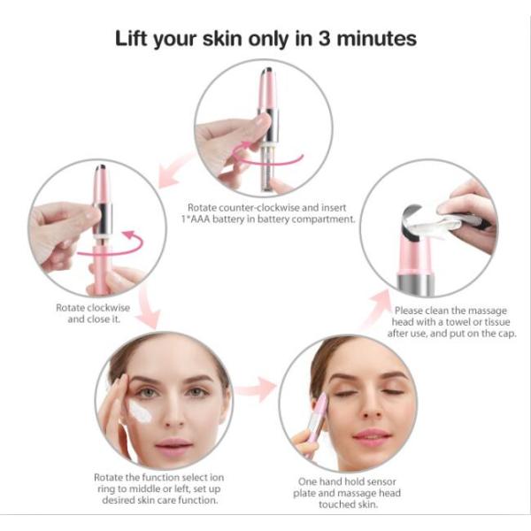 Zinc Alloy Eye Wrinkle Remover Beauty Distribution , Skin Care Products For Facial Lift Massager