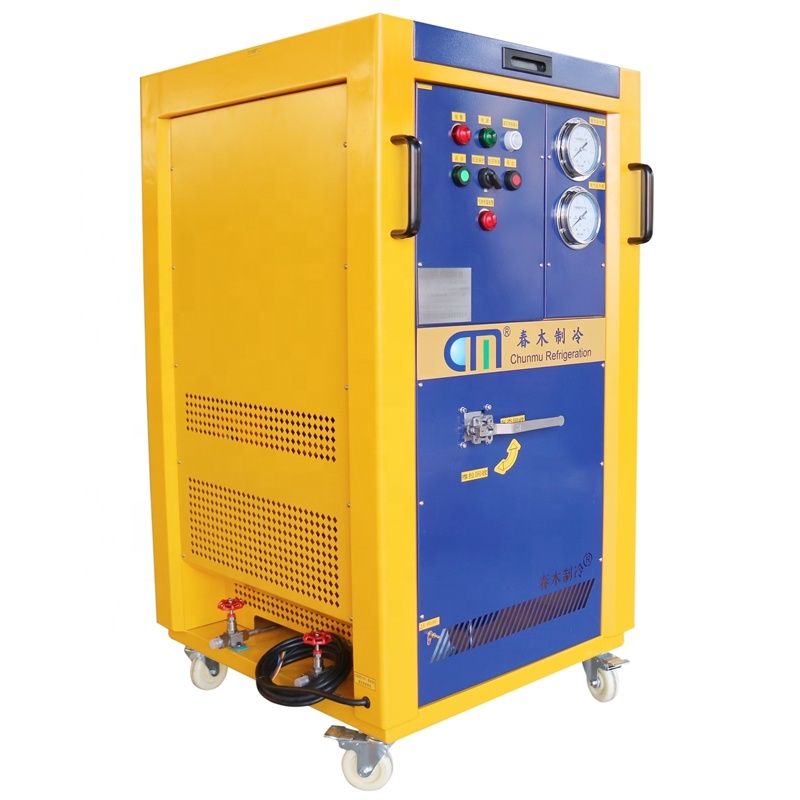 R134a Screw Unit Air Conditioner Refrigerant Recovery Machine 2HP A/C Freon Gas Charging Machine