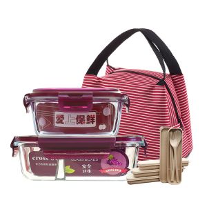 Quality Airtight Locking 800ml Glass Meal Prep Containers wholesale