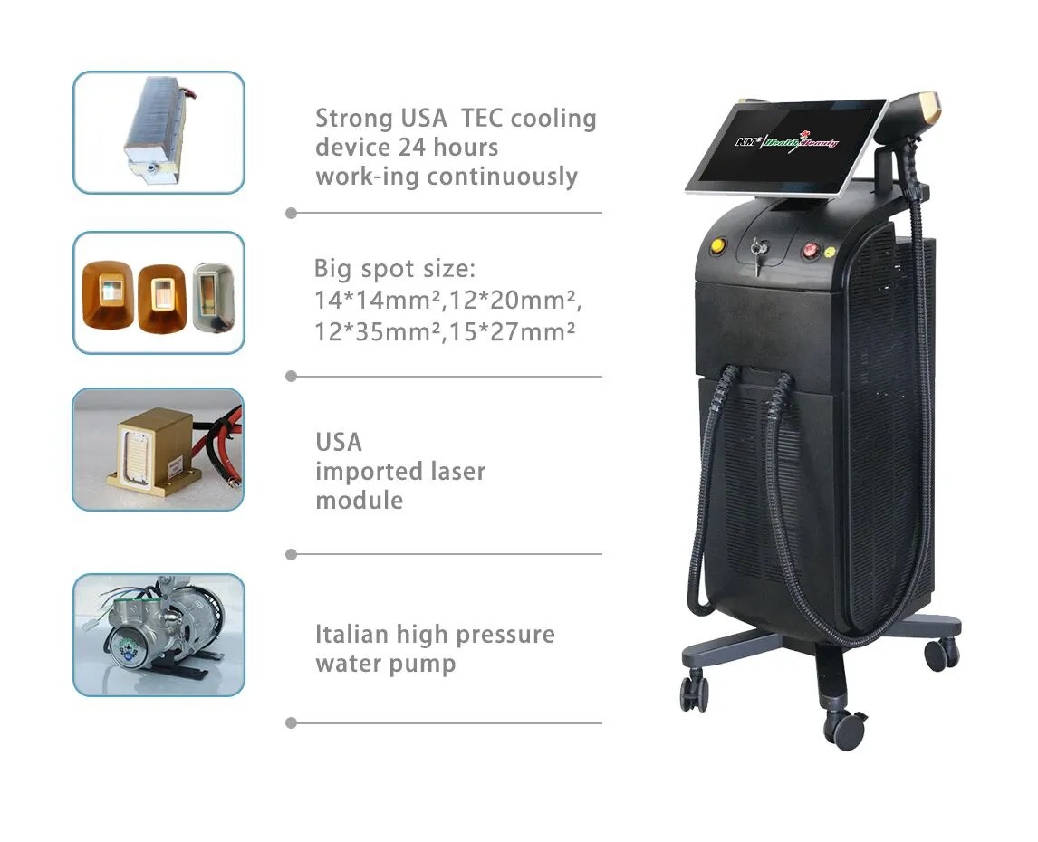 1064nm Yag Diode Laser Facial Hair Remover Soprano Ice Platinum System 1600W