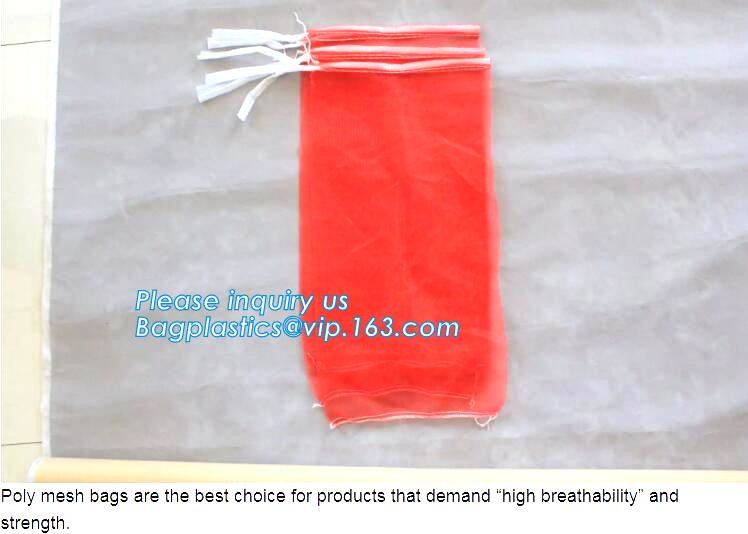 Plastic mesh net raschel bag in roll for automatic packing,Plastic raschel raschel PE fruit mesh net bag, bagease, pack