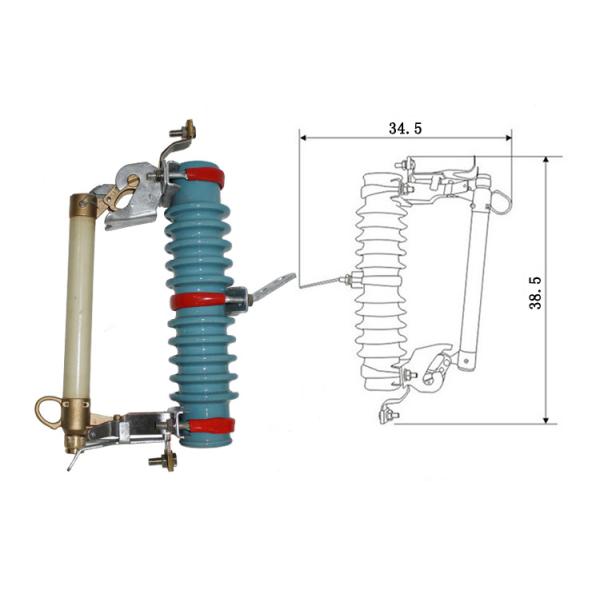 RW11 11kv 33kv High Voltage Porcelain Expulsion Drop Out Fuse
