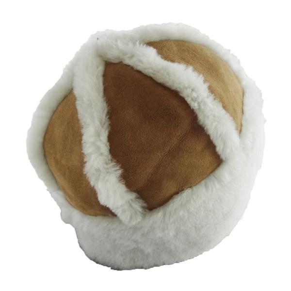 Sheepskin Winter Beanie Hats , Female Fur Headwear Beanie Plain Pattern
