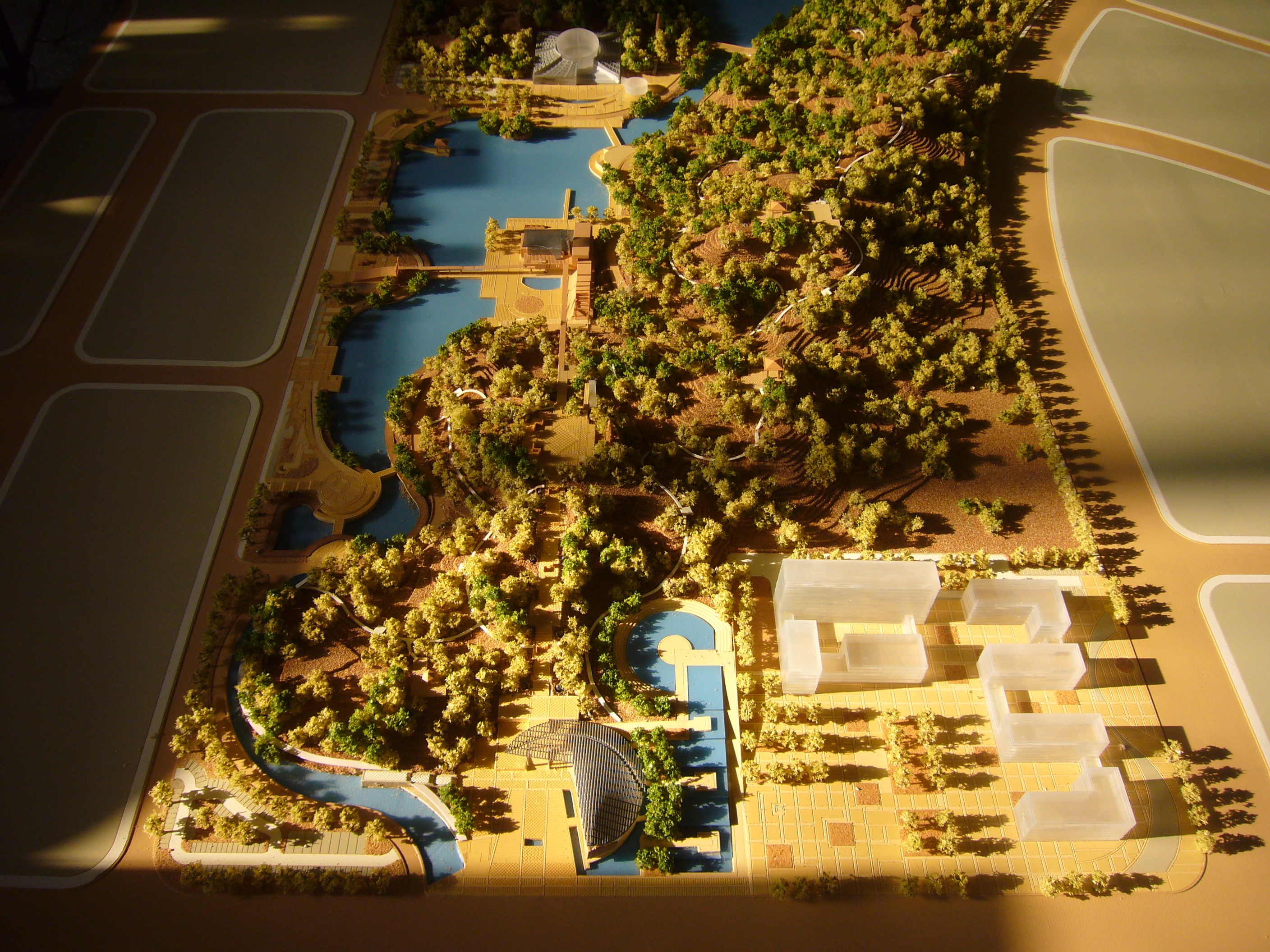 Architectural model of urban masterplan