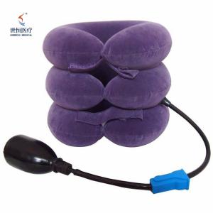 Inflatable neck brace support soft flannel cervical pillows supplier