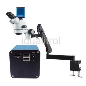 Magnification 18X-65X Stereo Zoom Microscope Trinocular Coaxial Illumination