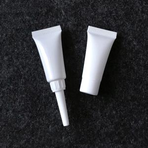 White Soft Recyclable PE Empty Cream Cosmetic Squeeze Tubes 3ml