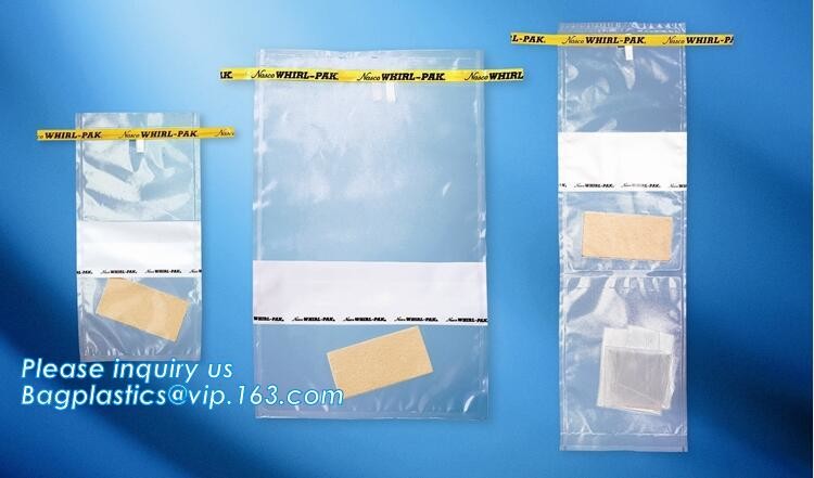 sampling bag sterile bags for microbiology sterile Zip lockk bags large sterile bags sterile bags medical sterile plas