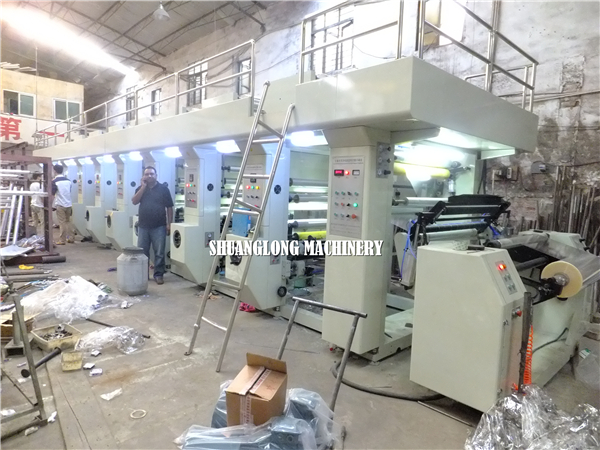 Plastic Film 8 Colour Rotogravure Printing Machine 380V 50Hz Power Supply