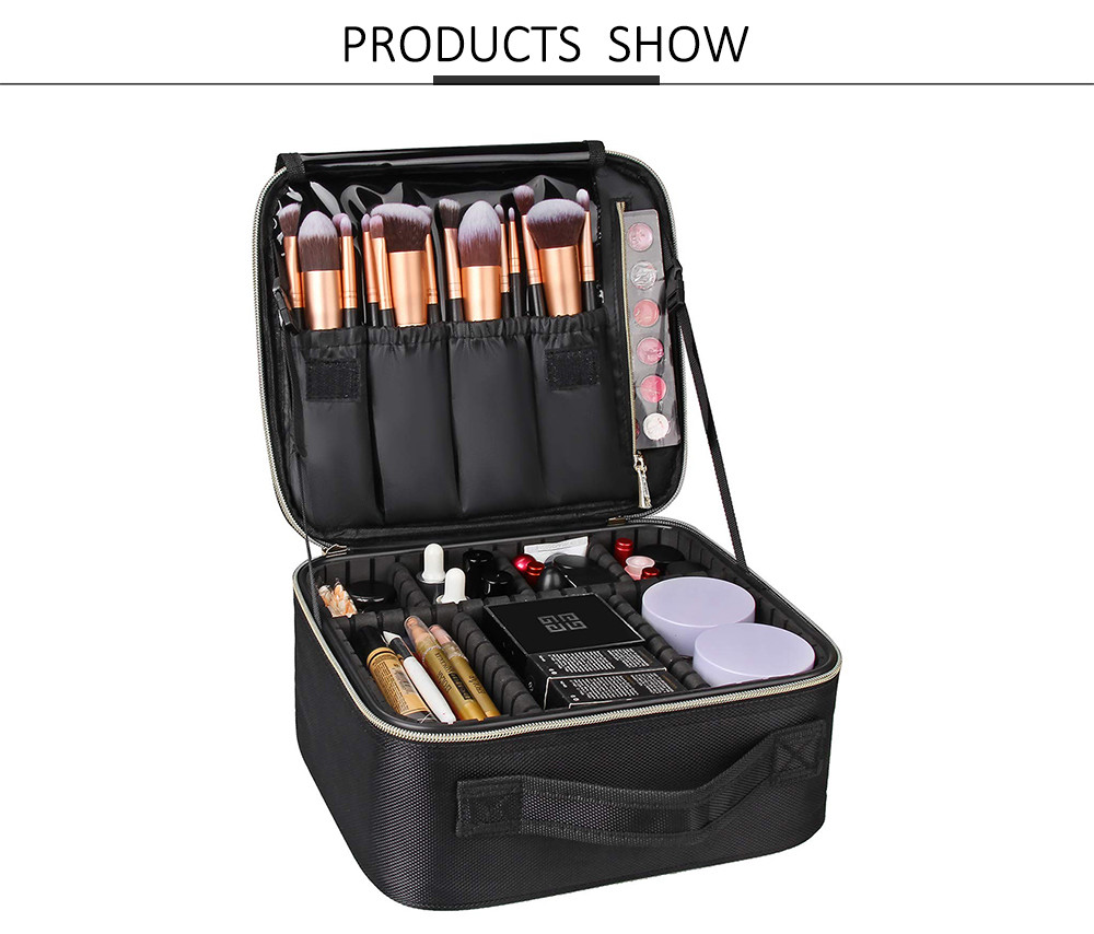 Unisex Plain Polyester Makeup Organiser Bag For Travel