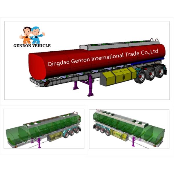 Aluminum Alloy Enclosed 40CBM Bitumen Liquid Tanker Trailer