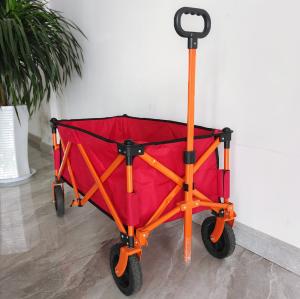 Quality 7inch Wheel Collapsible Shopping Cart Four Way Folding Outdoor Camping Cart wholesale