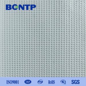 China PVC Transparent Mesh Fabric Flame Retardant Tarpaulin Roll, 0.9-3.2m Width on sale