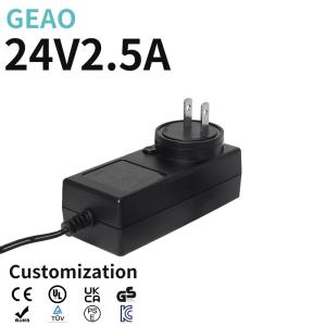 Quality Black 24V 2.5A Interchangeable Power Adapter Universal Versatile wholesale