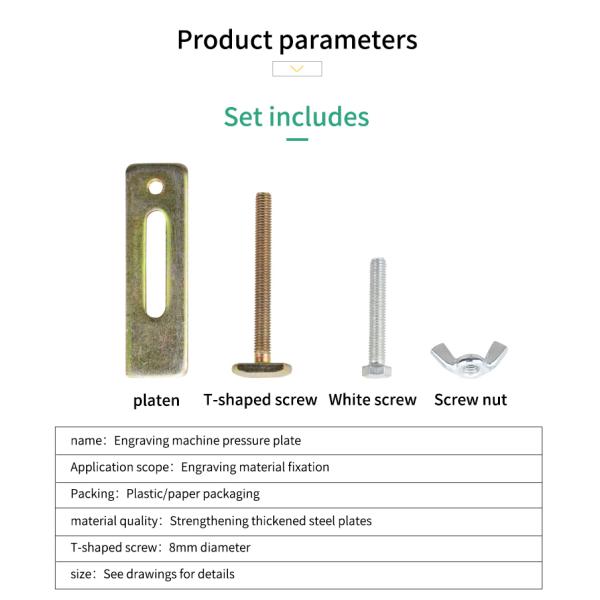 Iron Steel Clamps Press Plate Woodworking Tools Engraving Machine Accessories