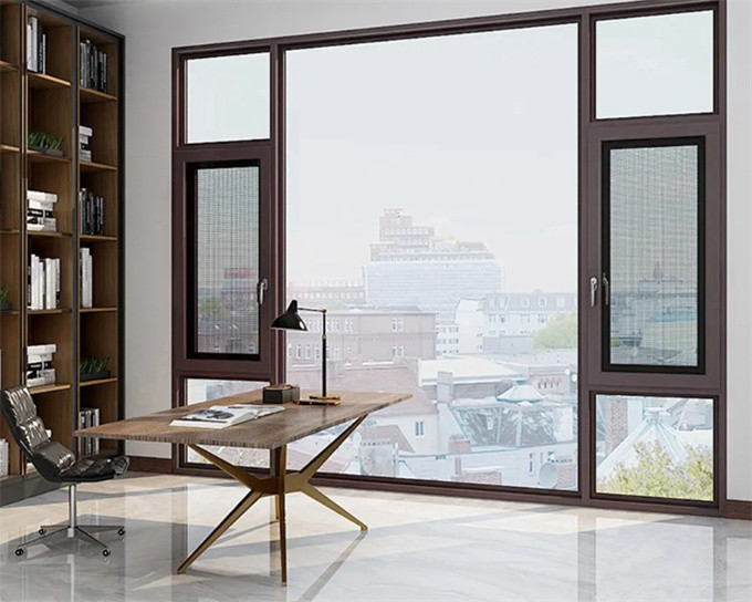 Level 6 Water Tightness Customize Aluminum Casement Glass Windows Energy Efficiency