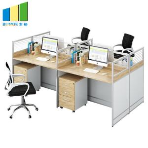 Commercial Office Furniture Partitions / MFC Panel 4 Seater Conference Table