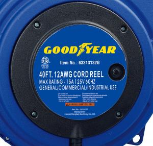 China 12/3 40ft Wall Mounted Extension Cord Reel Goodyear Cable Reel on sale