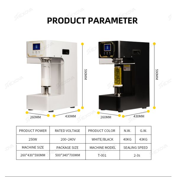CE Certification Counting Can Sealing Machine side view