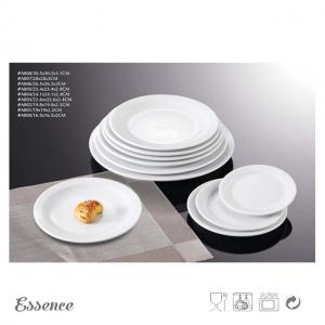 China White Ceramic Dessert Plates Unglazed Porcelain Type For Restaurant And Hotel on sale