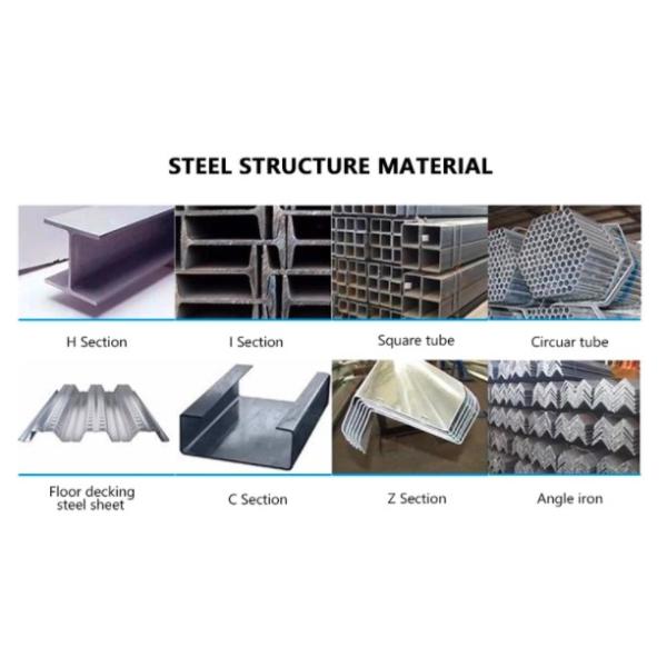 Prefab Steel Structure Warehouse Building with H-Section Beams