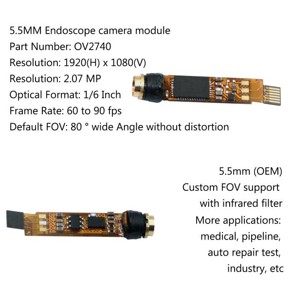 5.5mm OV2740 1080P USB Camera Module 60FPS 140 Degree Medical Endoscope Camera Module