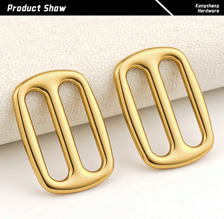 Handbag Buckle 5/8 Inch Tea Gold Slide Adjuster Buckle 16mm Tri-Glide Buckle for Bag