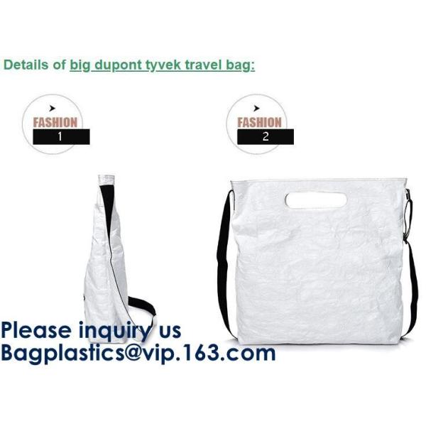DuPont Paper Bags Shopping Bag,Custom LOGO Tyvek Washable Tearproof Paper Tote Shopping Bag, Bagease, Bagplastics, Pak